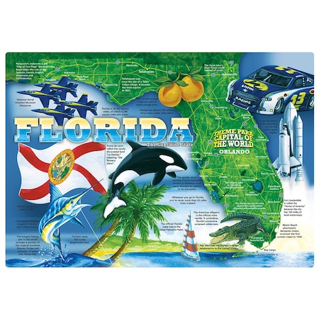 Hoffmaster 10" x 14" Florida Paper Placemats, PK1000 311110